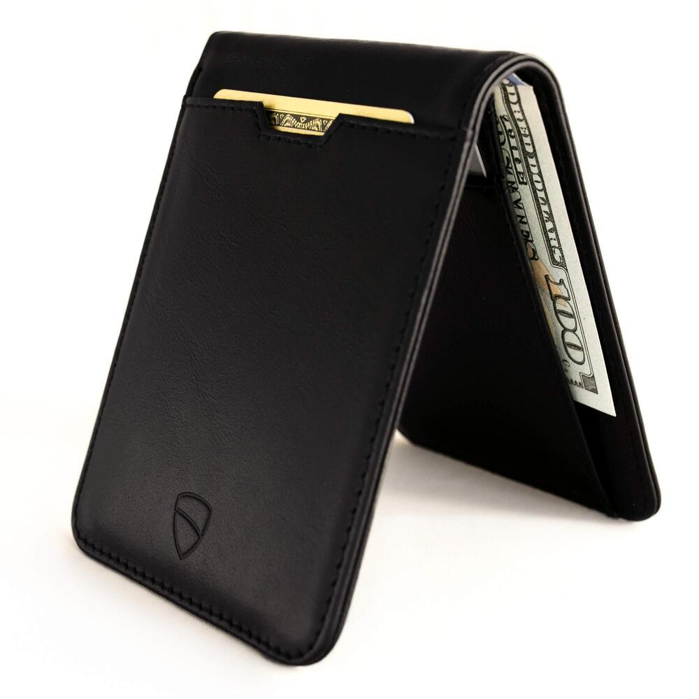 4494 MANHATTAN Slim RFID Blocking Bifold Leather Wallet - Minimalist Front